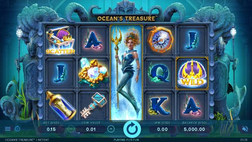 無料カジノスロットゲーム Oceans Treasure